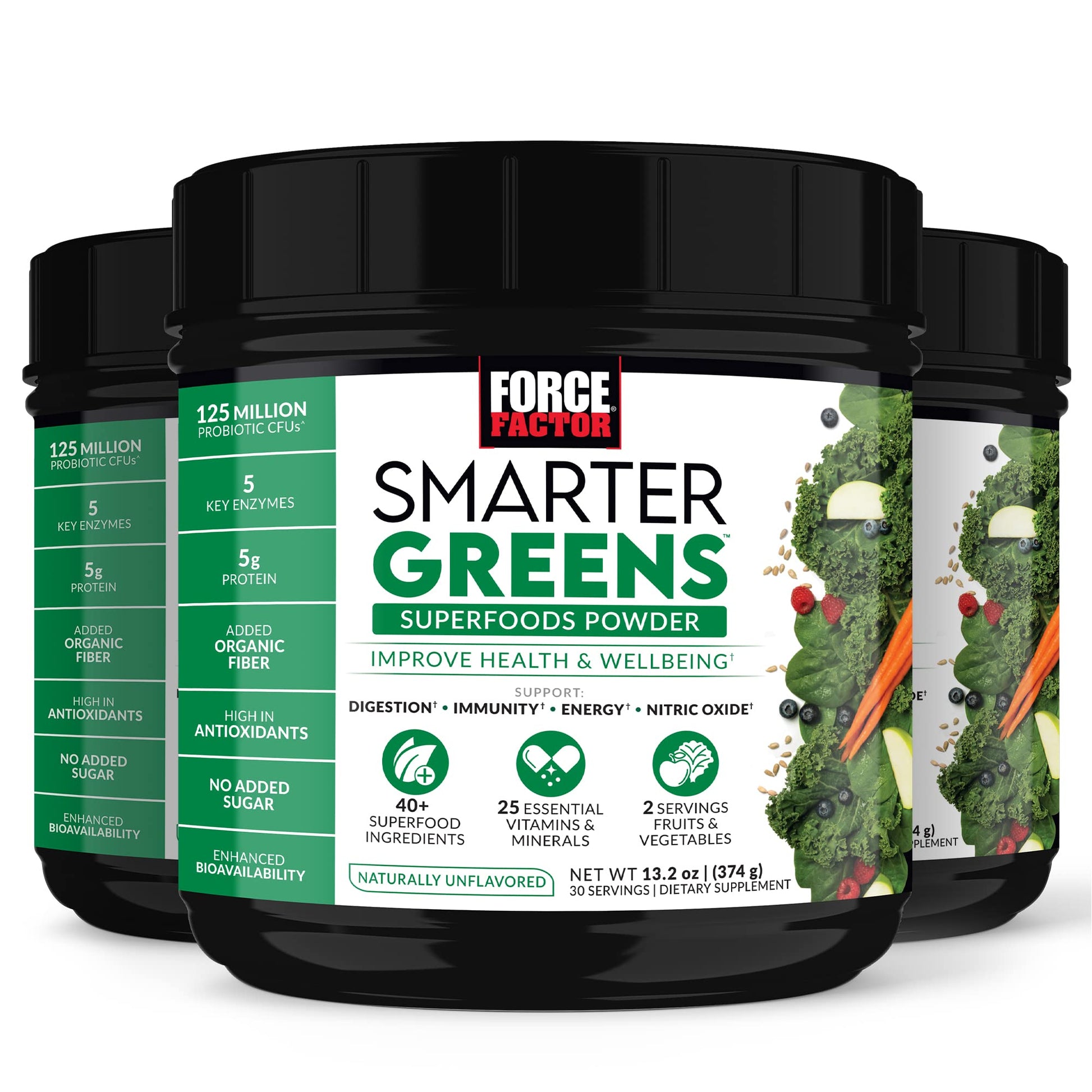 Force Factor Smarter Greens Superfoods Powder, 13.2 oz