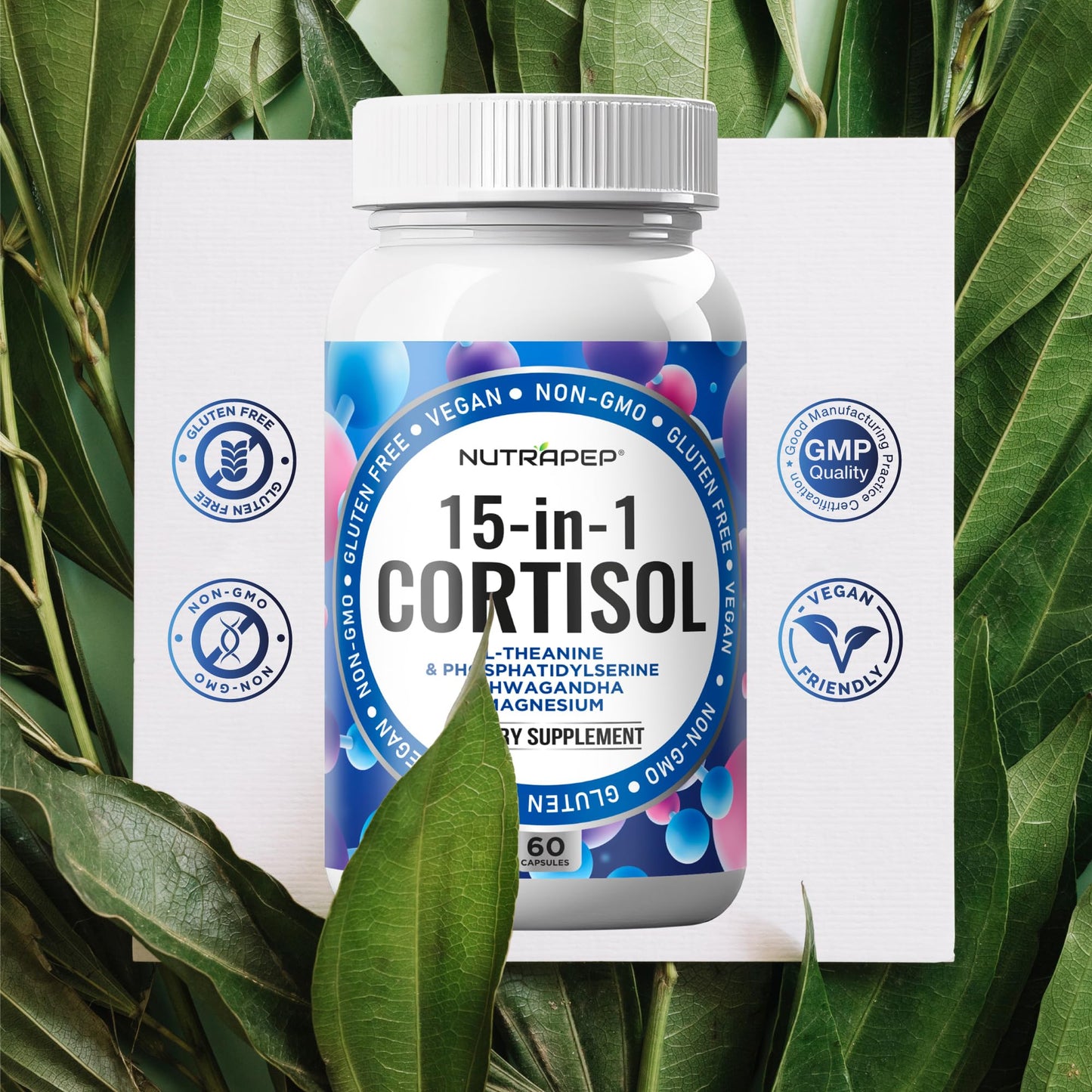 NutraPep Cortisol Detox Supplement Capsule 60 Count