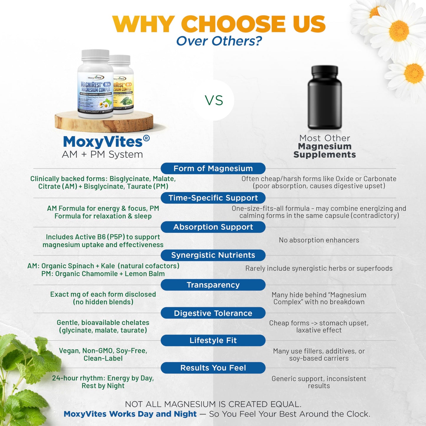 MoxyVites MagniRest PM Magnesium Complex for Women & Men 60 Capsules