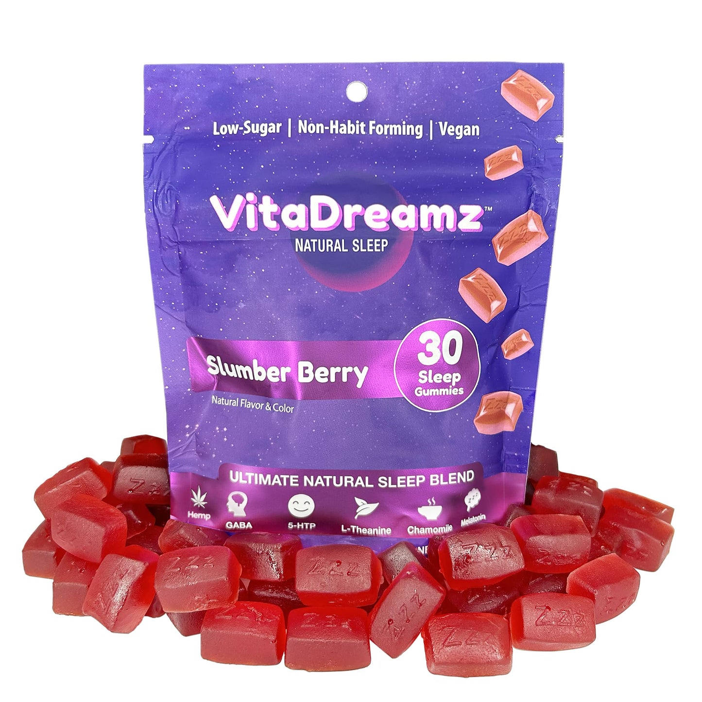 VitaDreamz Premium Melatonin Sleep Gummies 30 Count