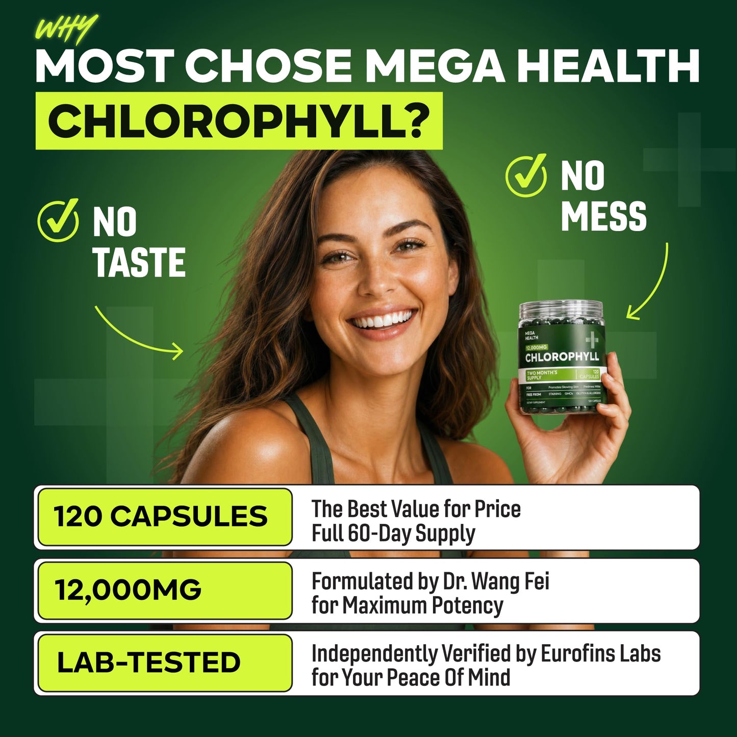 MEGA HEALTH Chlorophyll Capsules 120 Count