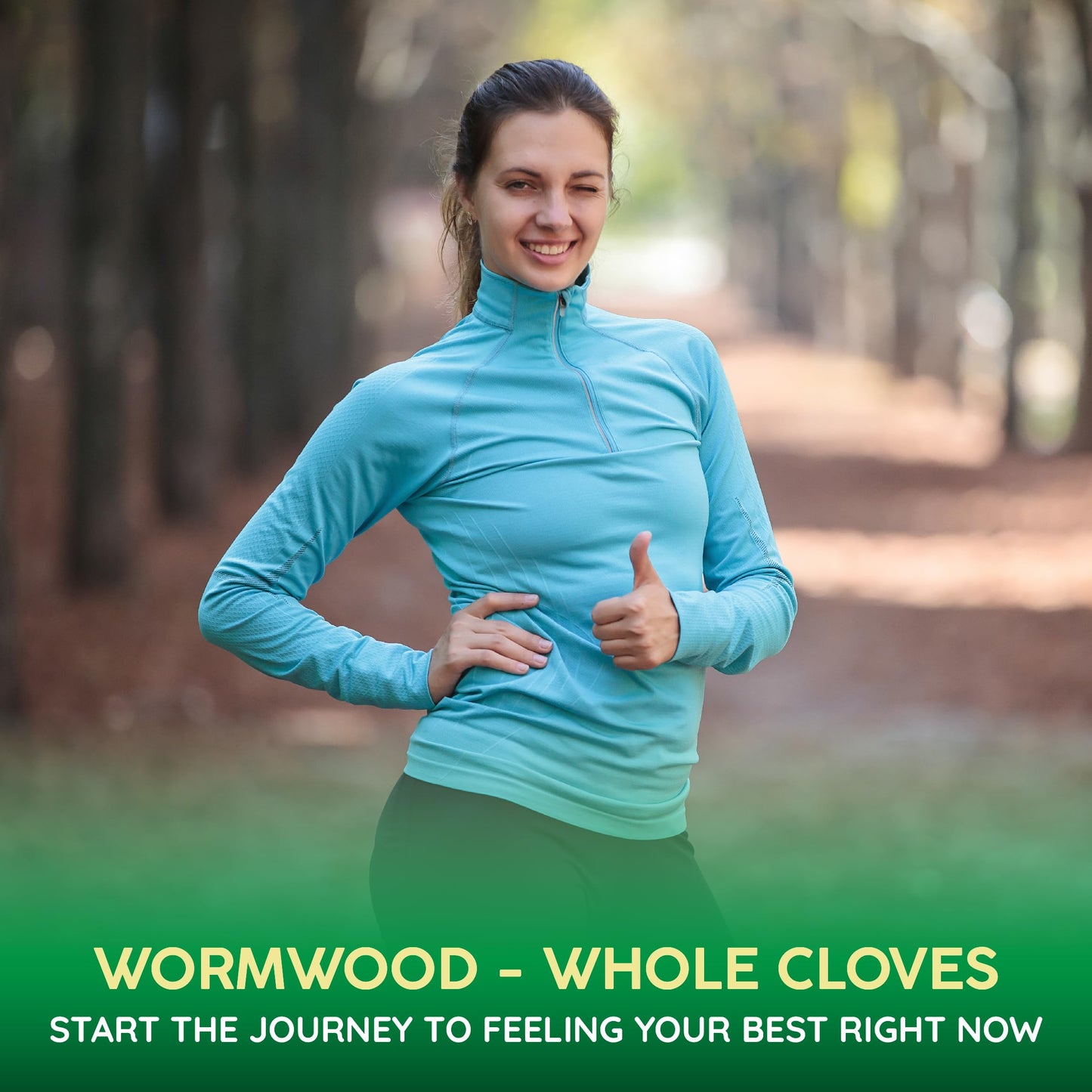 Organic Cadane Wormwood Whole Cloves Black Walnut Digestive & Herbal Support 90 Capsules