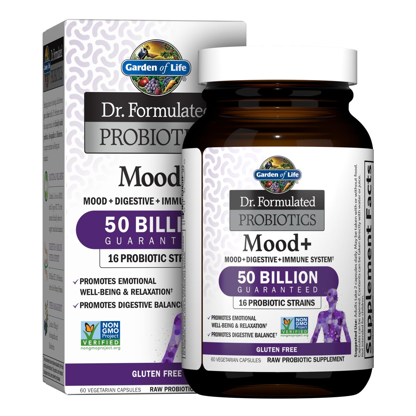 Garden of Life Dr. Formulated Probiotics Mood+ 60 Capsules