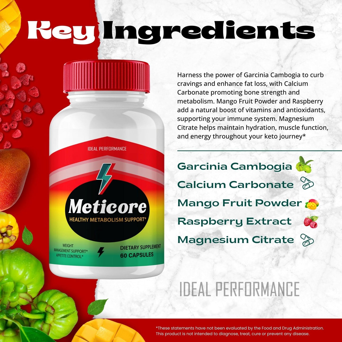 IDEAL PERFORMANCE Meticore Keto Capsules, 300 Capsules