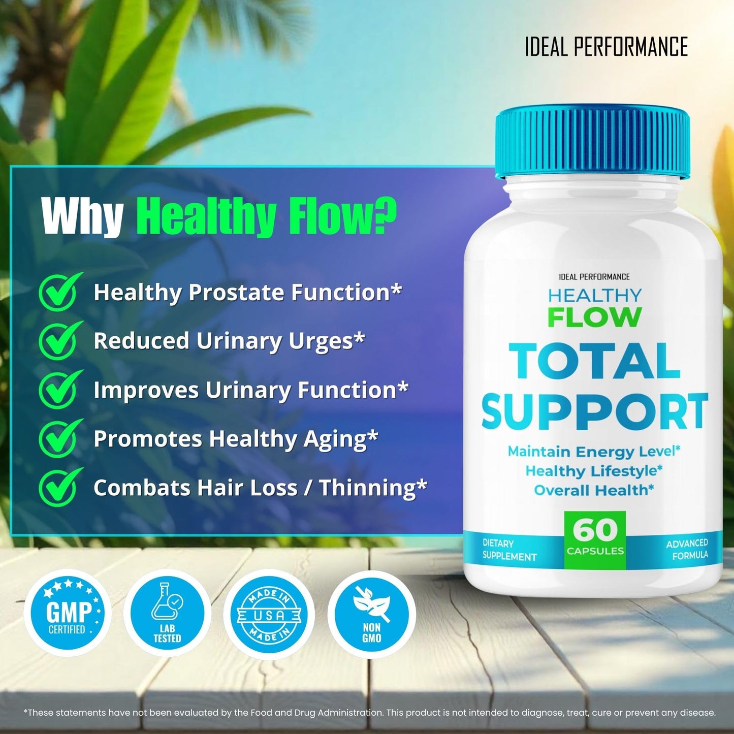 IDEAL PERFORMANCE Healthy Flow Total Support Capsules 60 Count