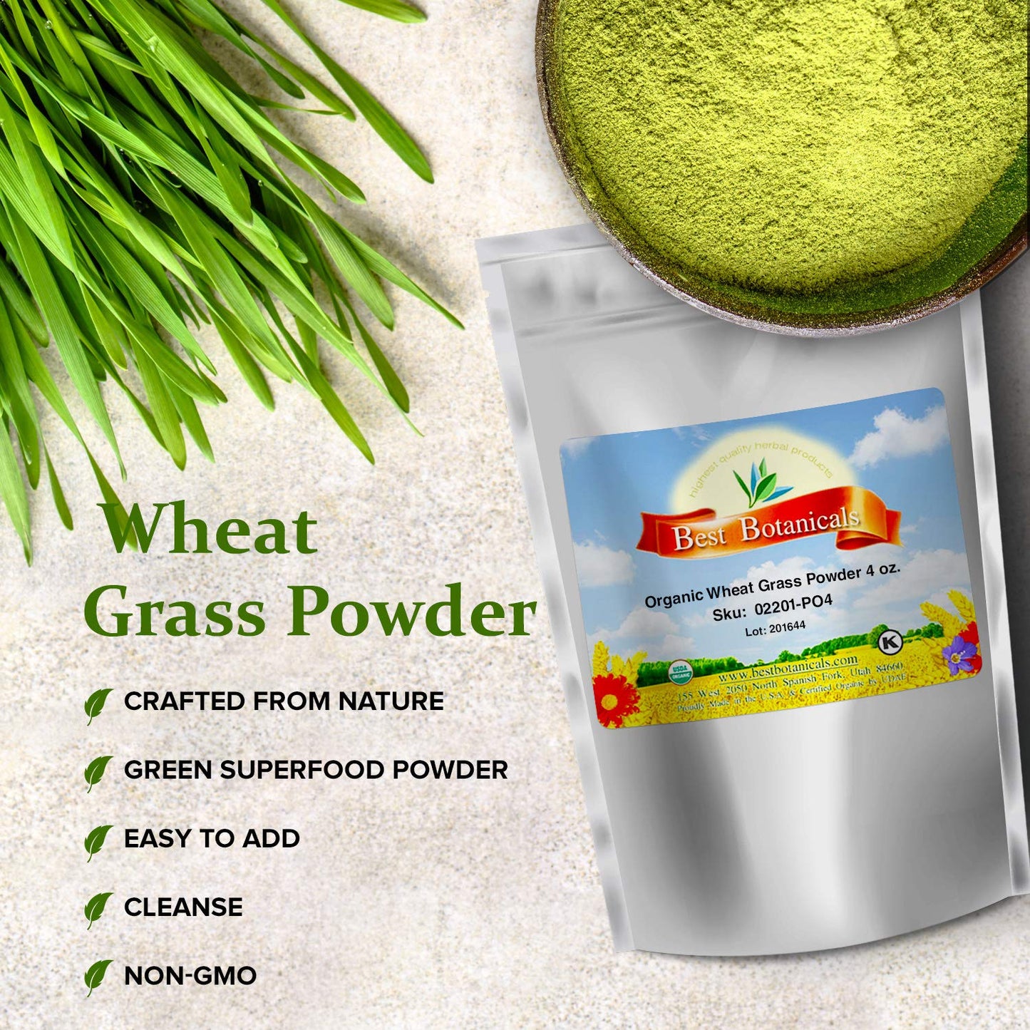 Best Botanicals Wheat Grass Powder 4 oz