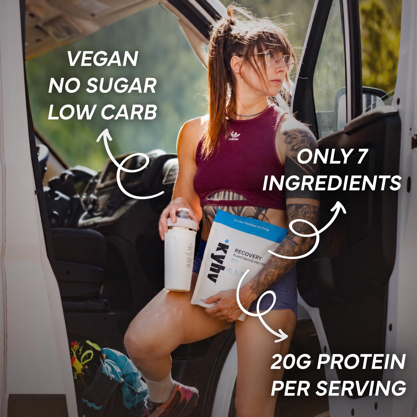 Kyhv Nutrition Plant Based Protein Vanilla 20g Clean Pea Protein Powder 28 Servings