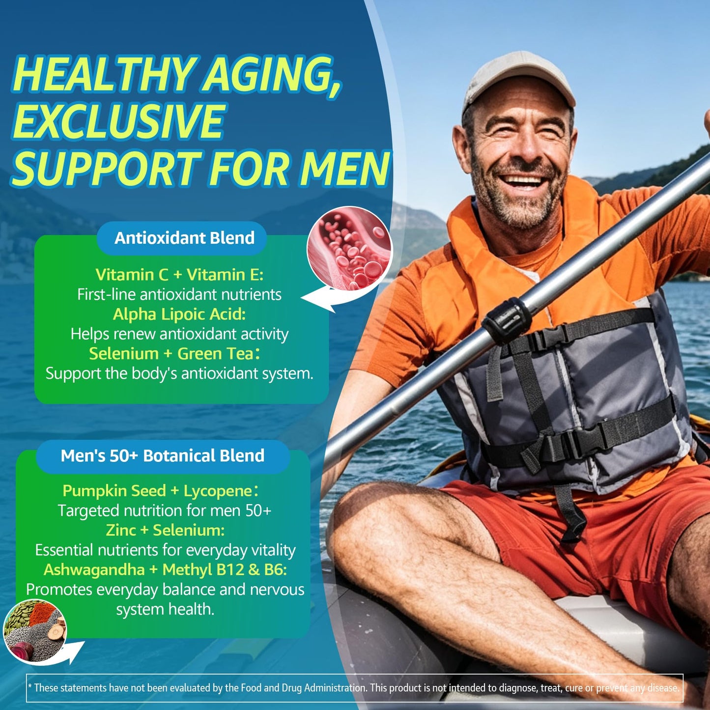 NEVISS Men's 50 Plus Multivitamin Gummy, 60 Count