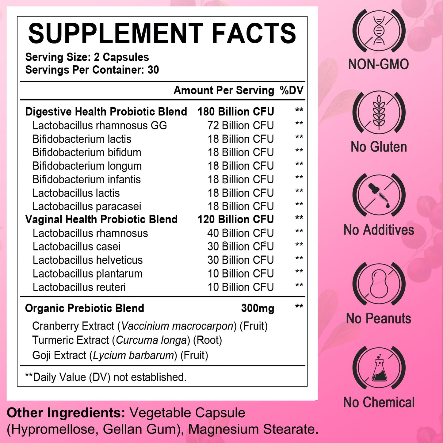Heafetine Vaginal Probiotics for Women Capsule, 60 Count
