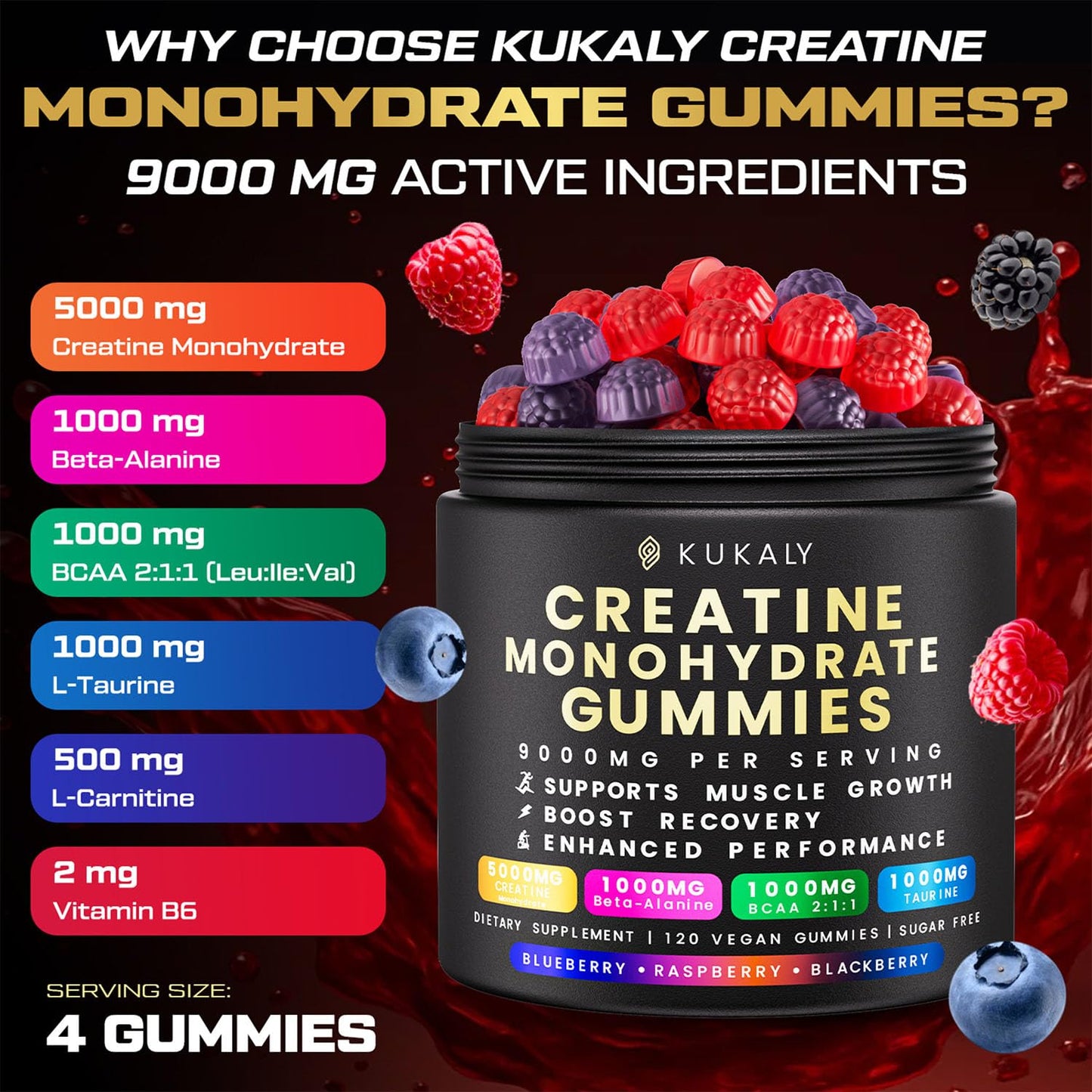 ZyterX Creatine Monohydrate Gummies, 240 Gummies