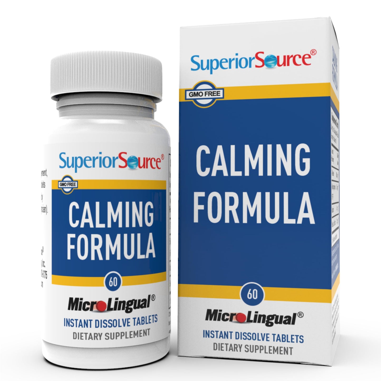 Superior Source Calming Formula L-Theanine Melatonin 5-HTP for Enhanced Serotonin Conversion Sleep Support Tablets, 60 Count