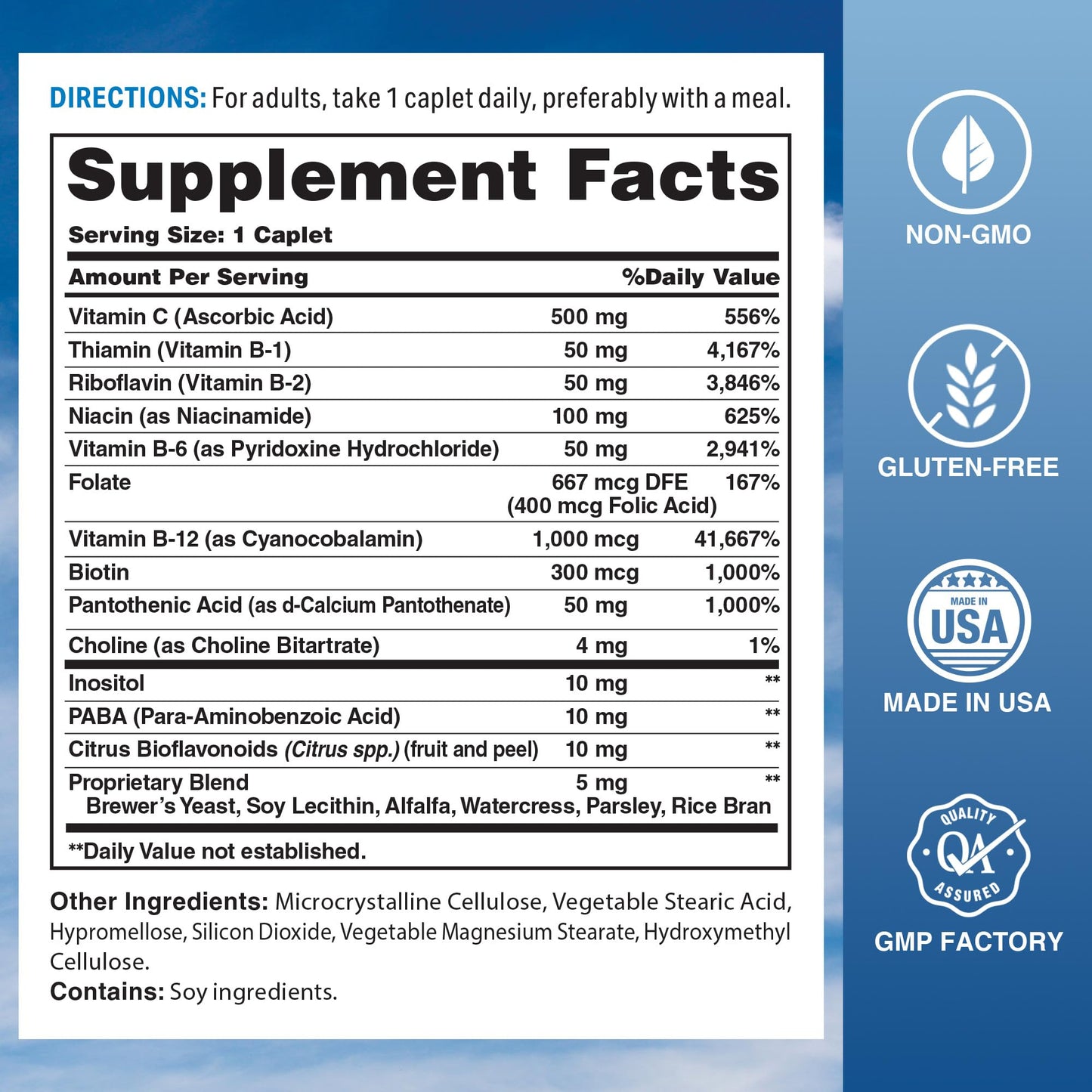 Vitamin World Stress Vitamin B Complex with Vitamin C 120 Caplets
