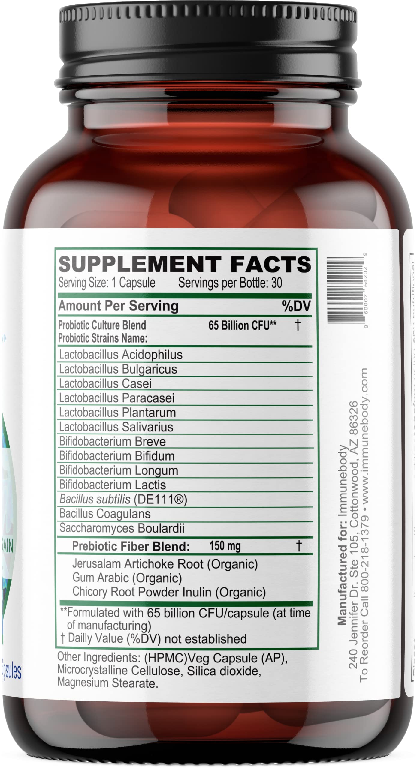 ImmuneBody Ultimate Digestive Health Probiotic Capsule 30 Capsules