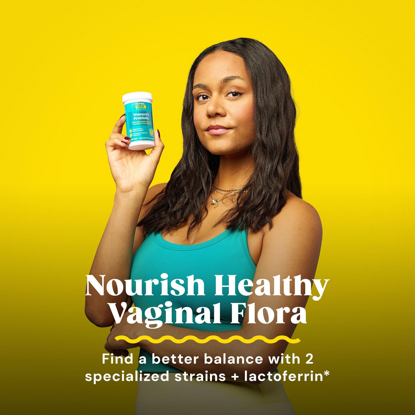 GNC Probiotic Solutions Women's Probiotic for Digestive Support Capsules, 60 Count