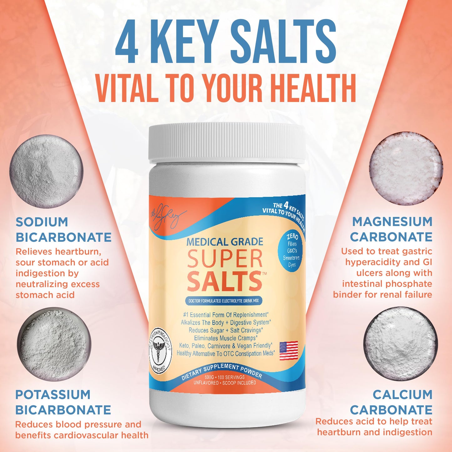 Dr. Liz Cruz Super Salts Electrolytes Hydrating Powder, 17.63 oz