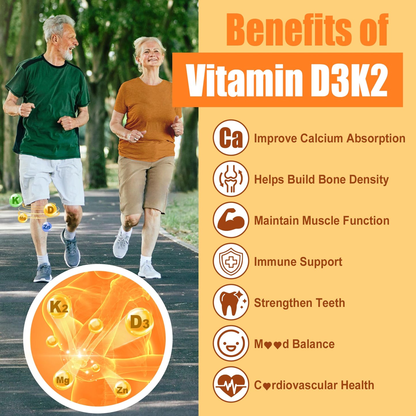 Nextdia Vitamin D3 5000IU K2 Gummies and Whole Food Vitamin C Gummies, 180 Gummies