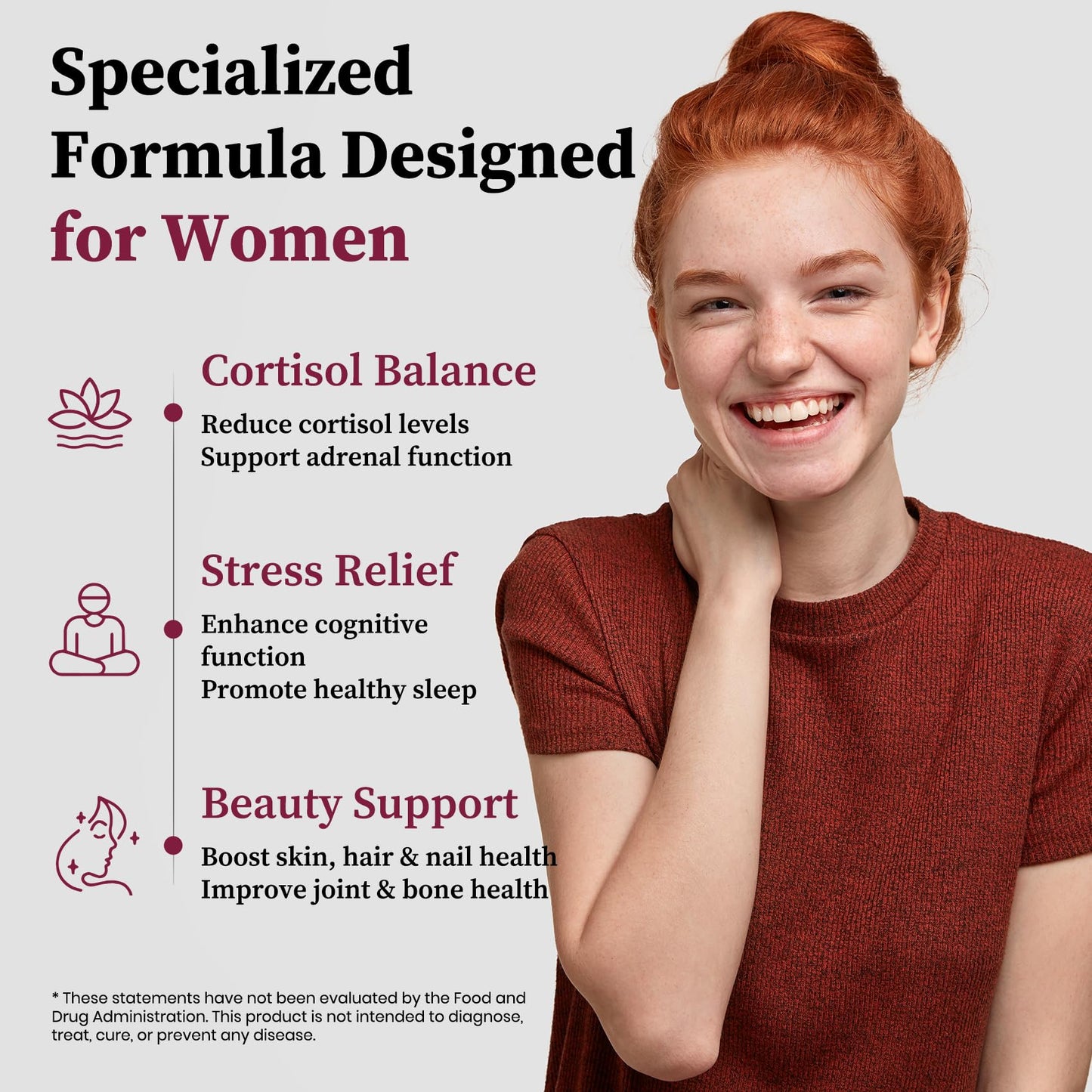 Migcopat 17-in-1 Cortisol Supplements for Women Capsules, 120 Count