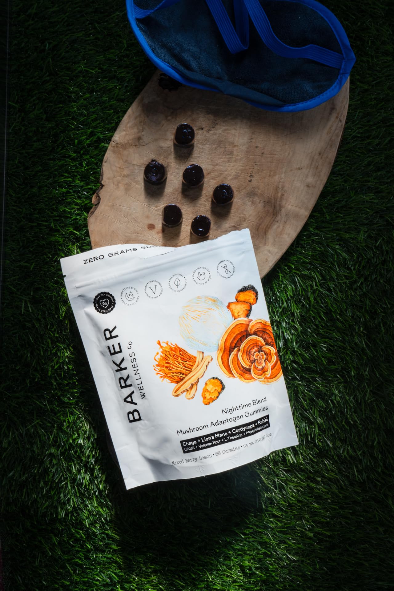 Barker Wellness Co Day & Night Mushroom Gummies Bundle – Focus & Sleep, 120ct, 2-Pack