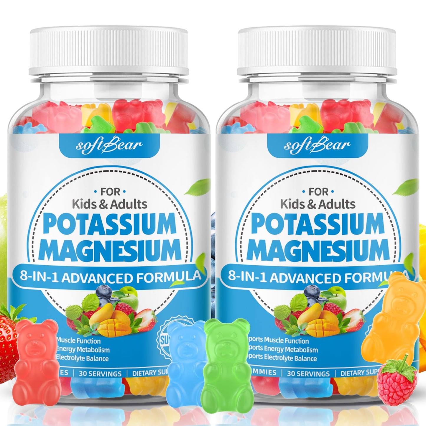 softbear Potassium Magnesium Gummies 120 Count