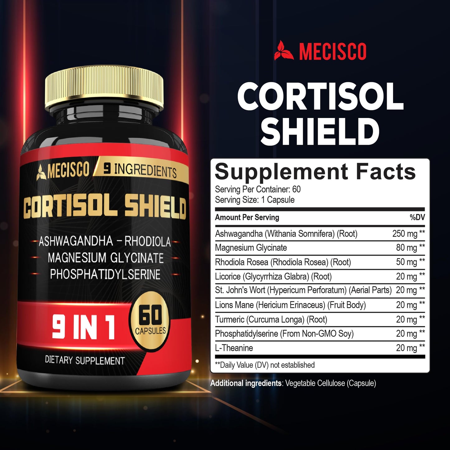 Mecisco 9in1 Cortisol Shield, 60 Capsules