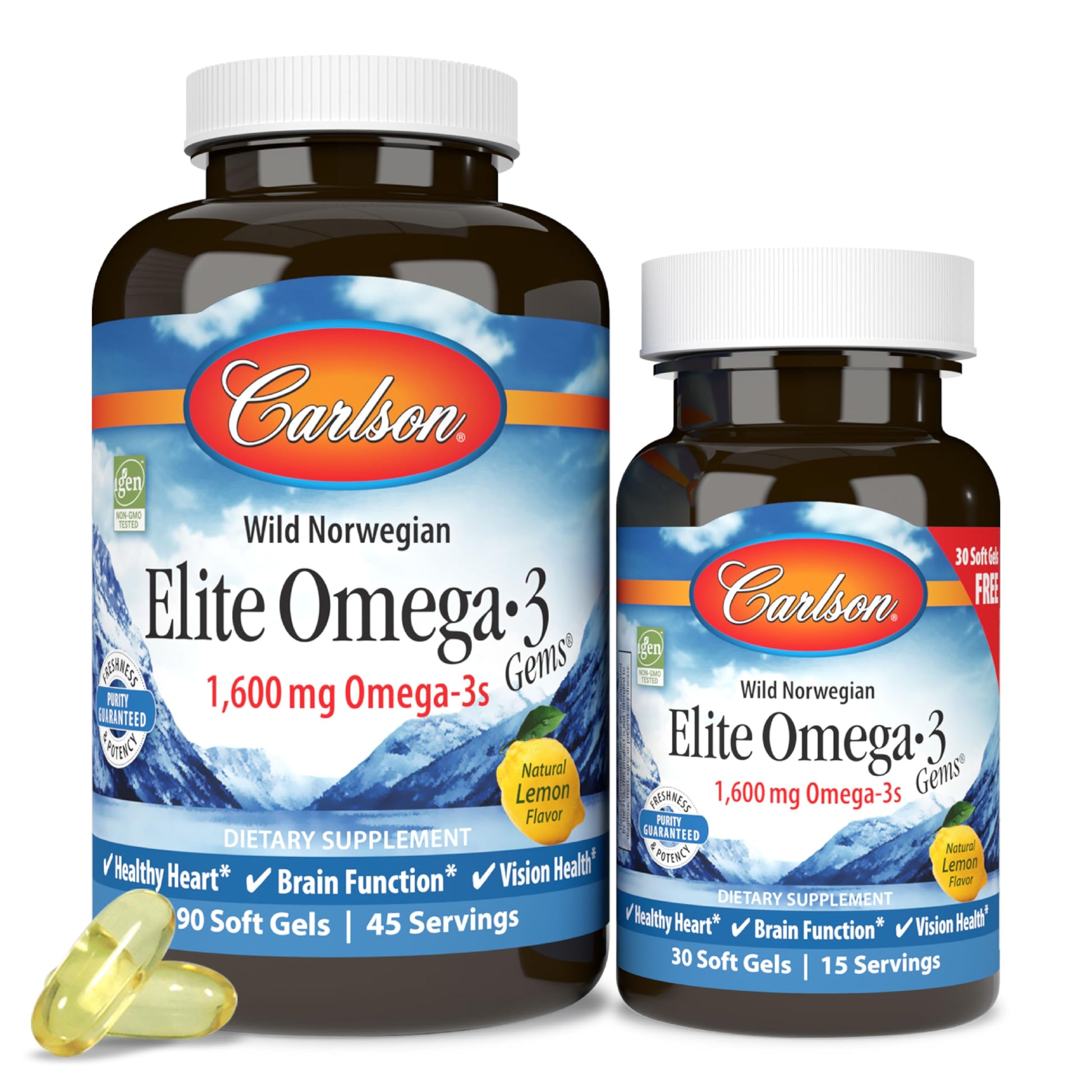 Carlson Elite Omega-3 Gems Softgels 120 Count