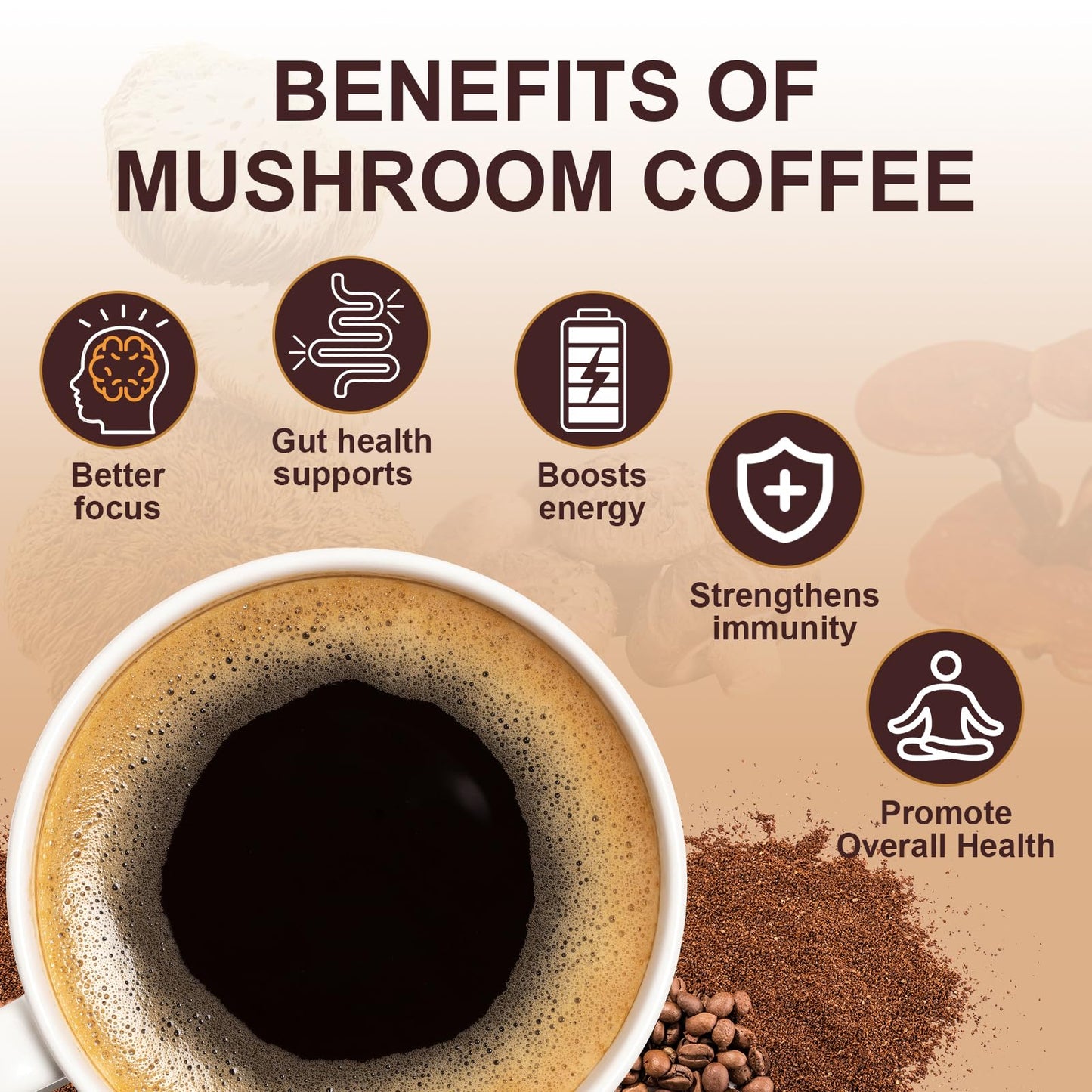 Bcuelov Mushroom Coffee Powder 12.7 oz