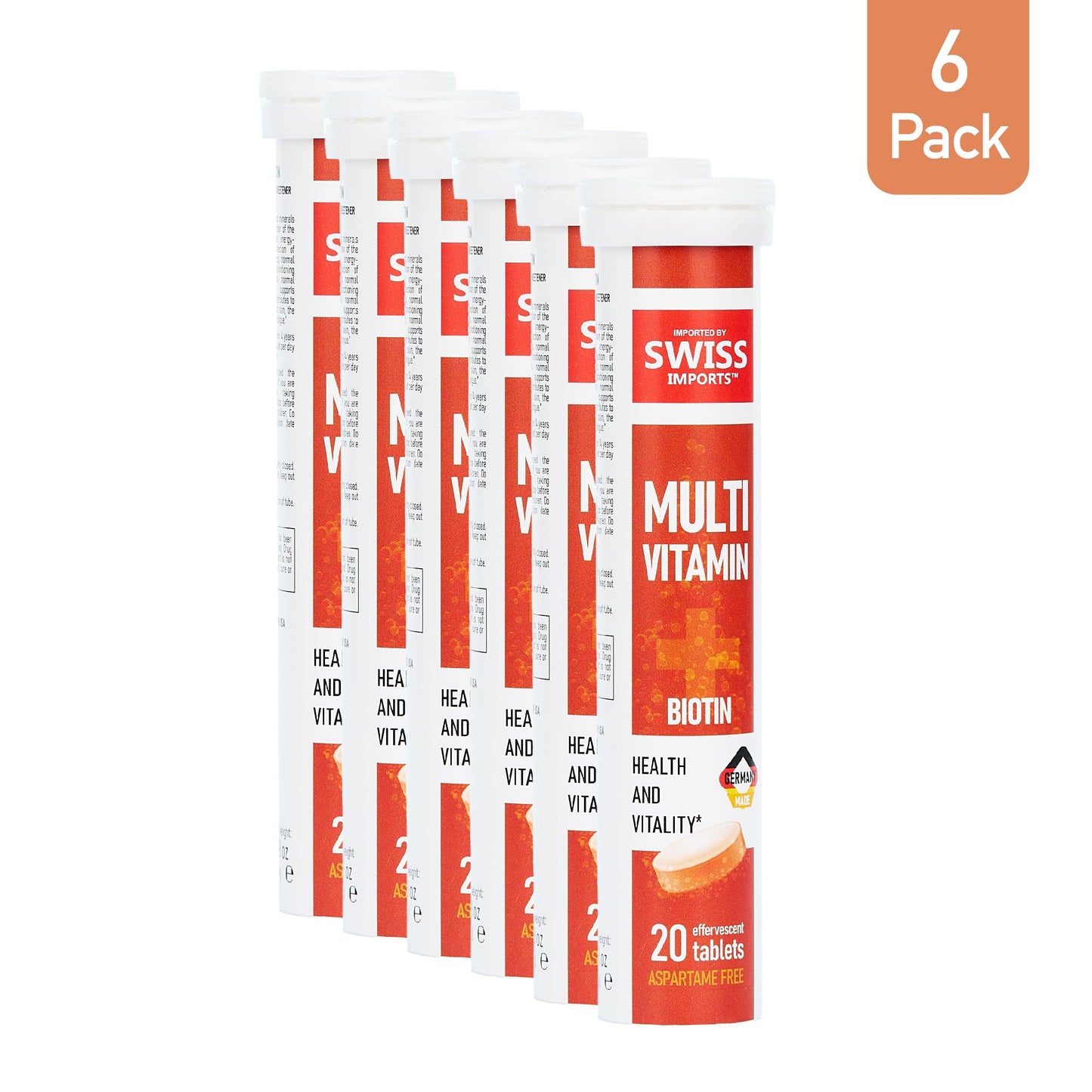 Swiss Imports Effervescent Multivitamins + Biotin Tablet, 120 Tablets