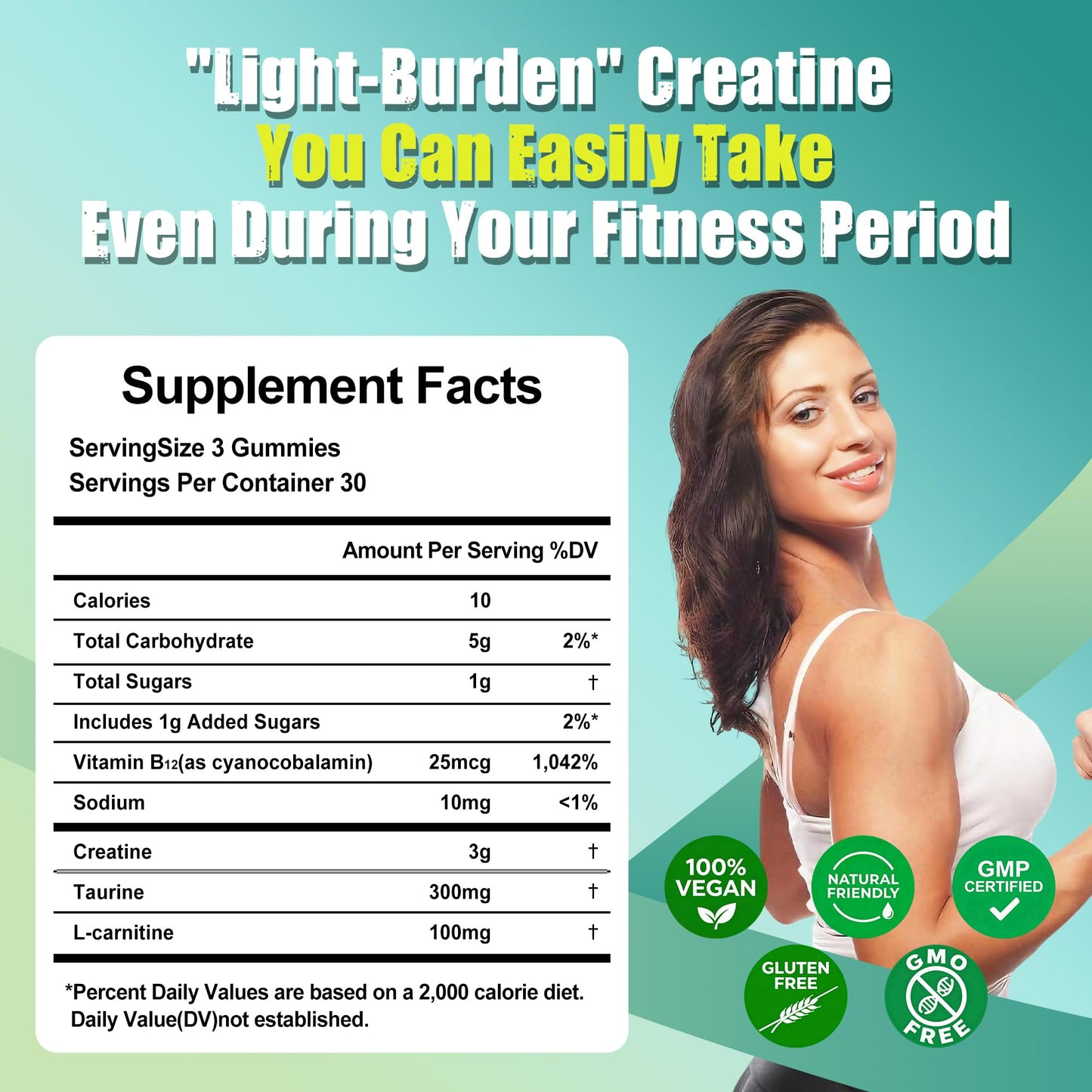 KAACHLI Creatine Monohydrate Gummies 120 Count