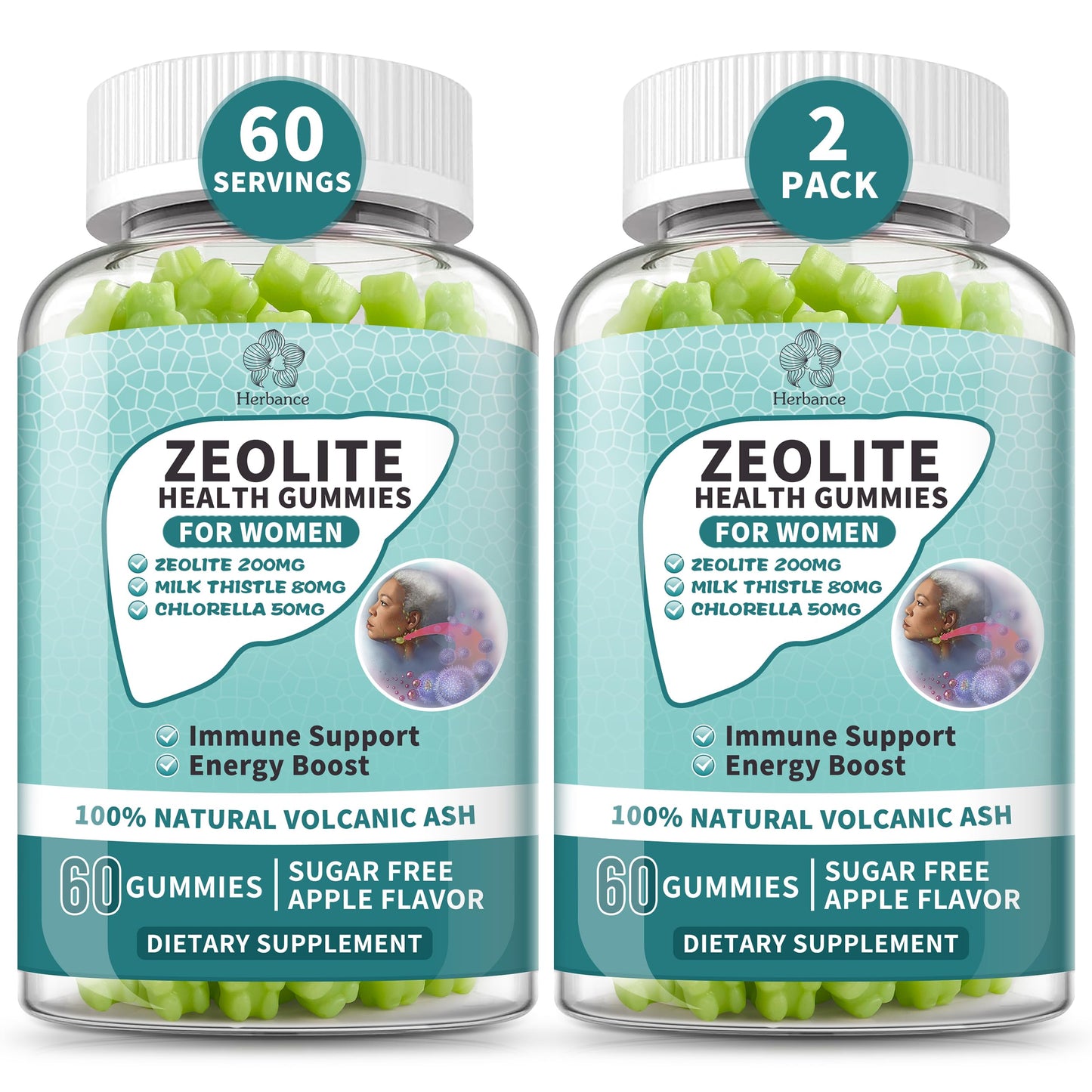 Herbance Zeolite Gummies for Women, 120 Gummies