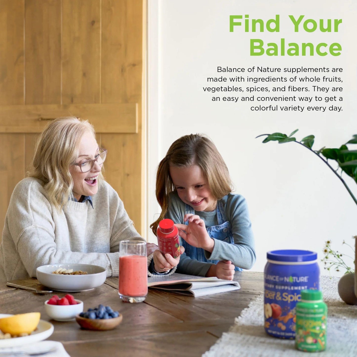 Balance of Nature Fruits & Veggies Supplements 180 Capsules