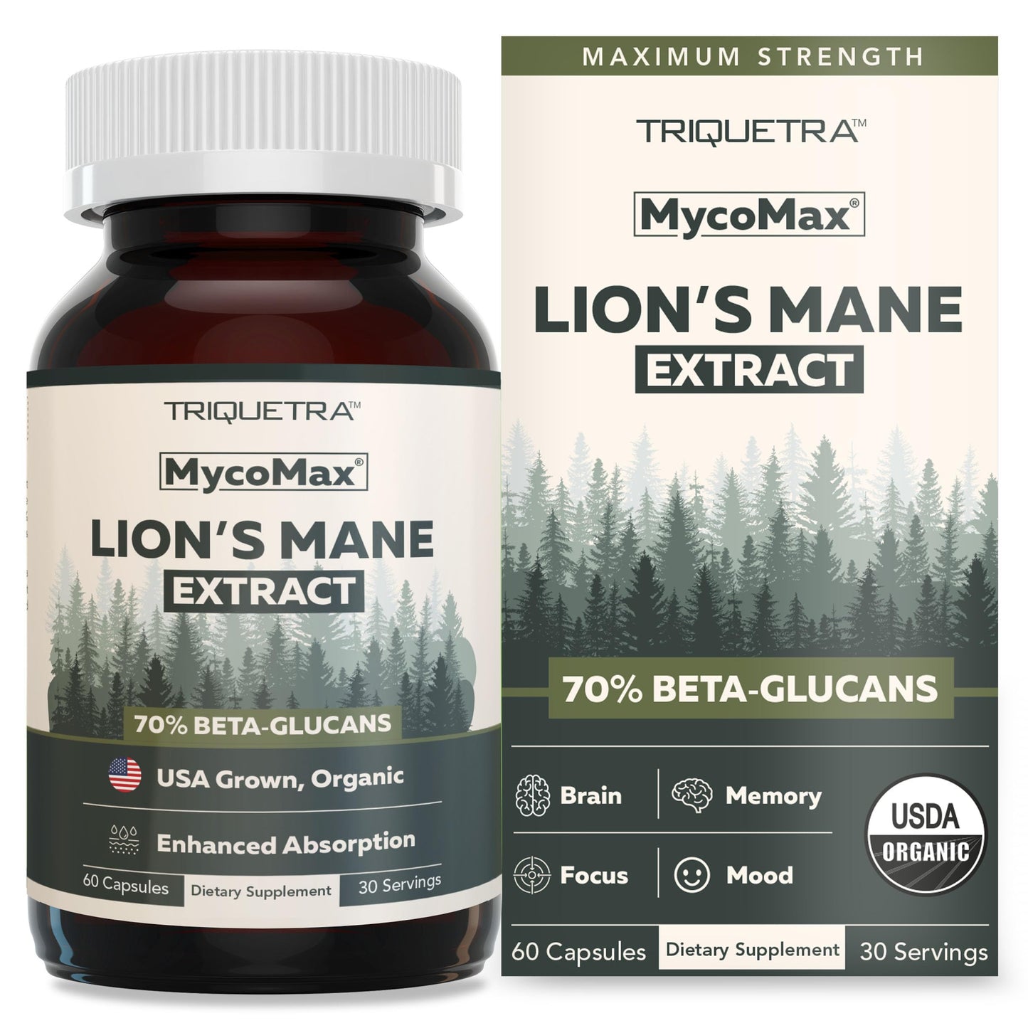 Triquetra Health MycoMax Lions Mane Supplement Capsule 60 Count