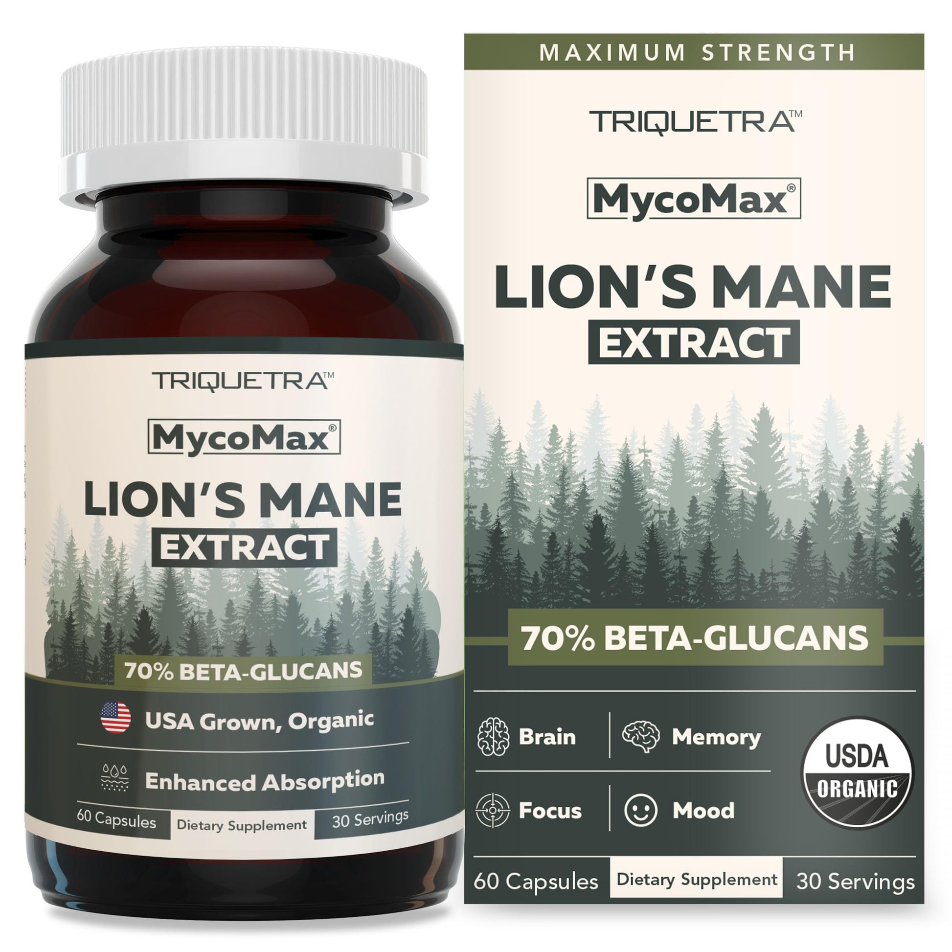 Triquetra Health MycoMax Lions Mane Supplement Capsule 60 Count