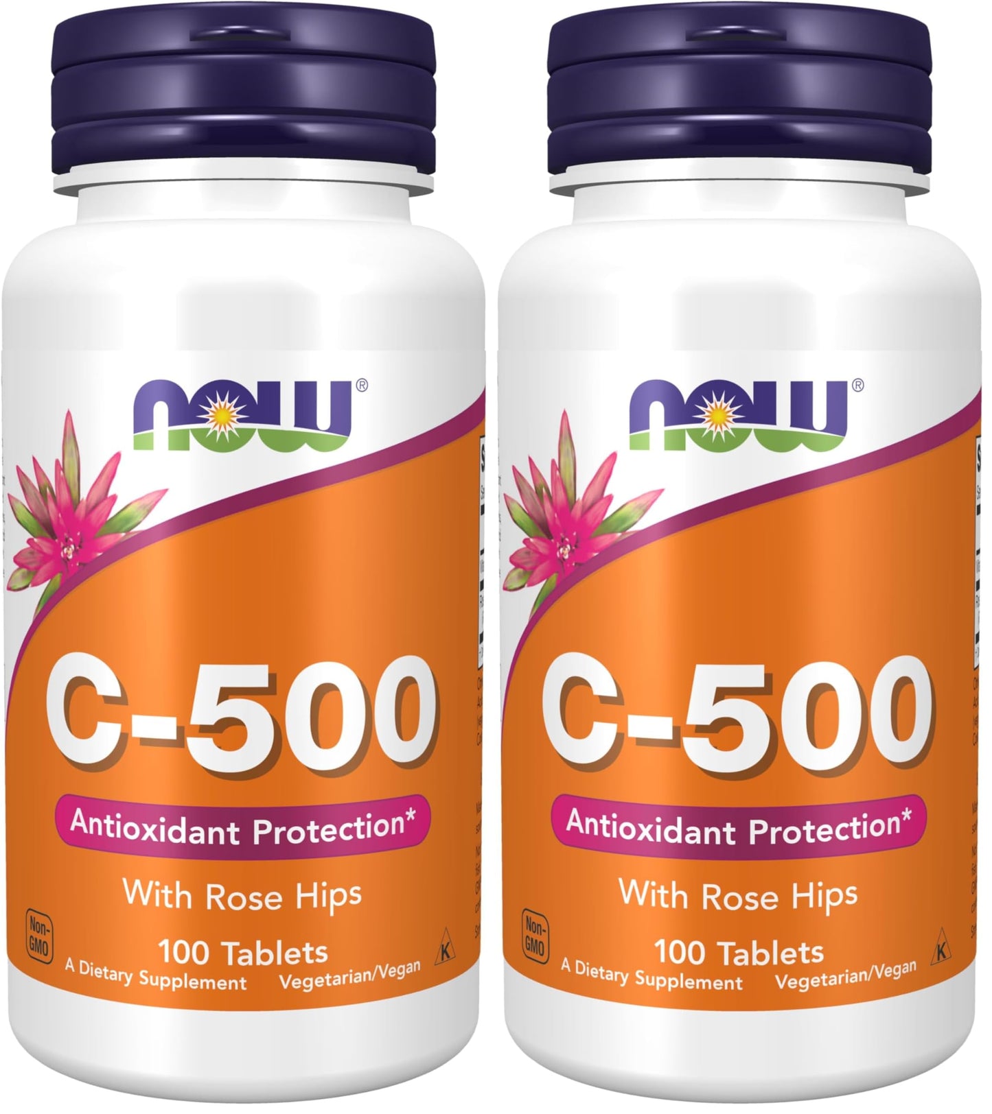 NOW Foods Vitamin C-500 with Rose Hips, 200 Tablets