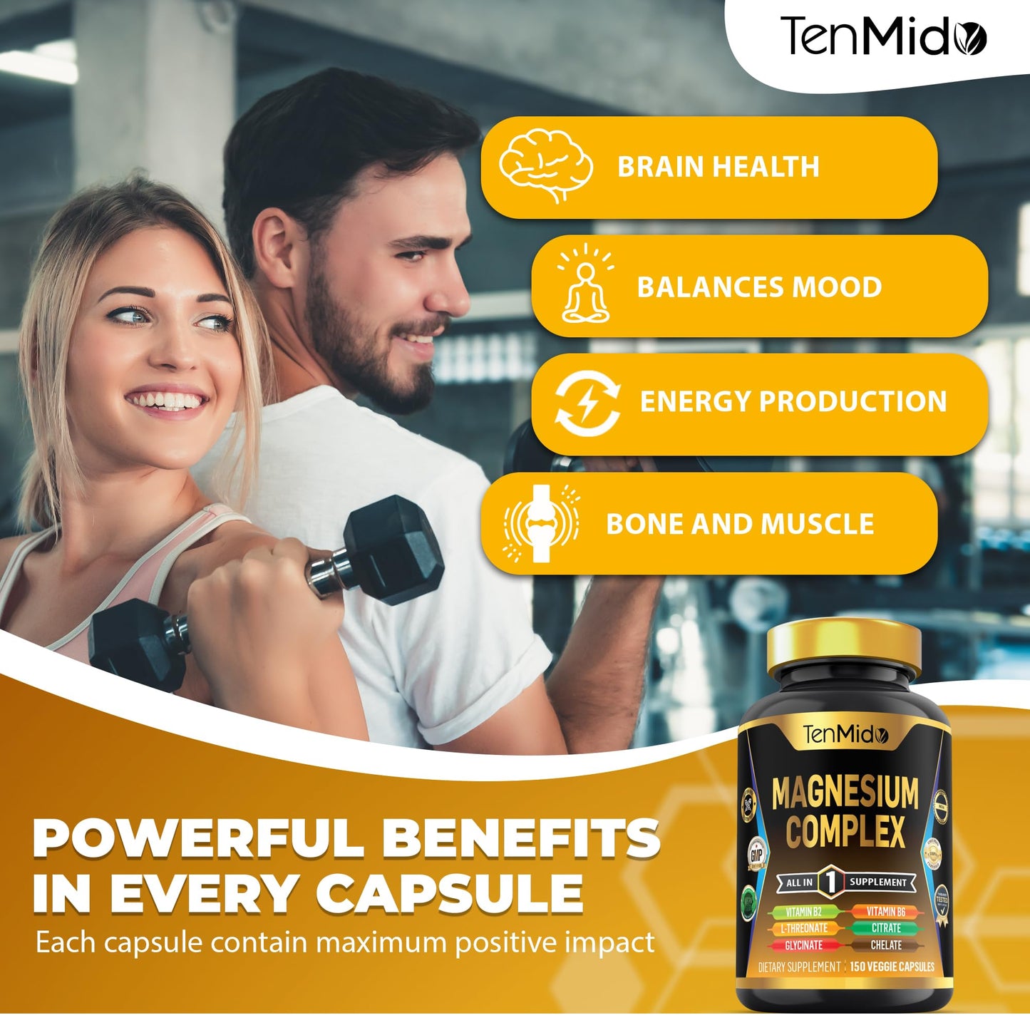 Tenmido Magnesium Complex Capsule, 150 Capsules