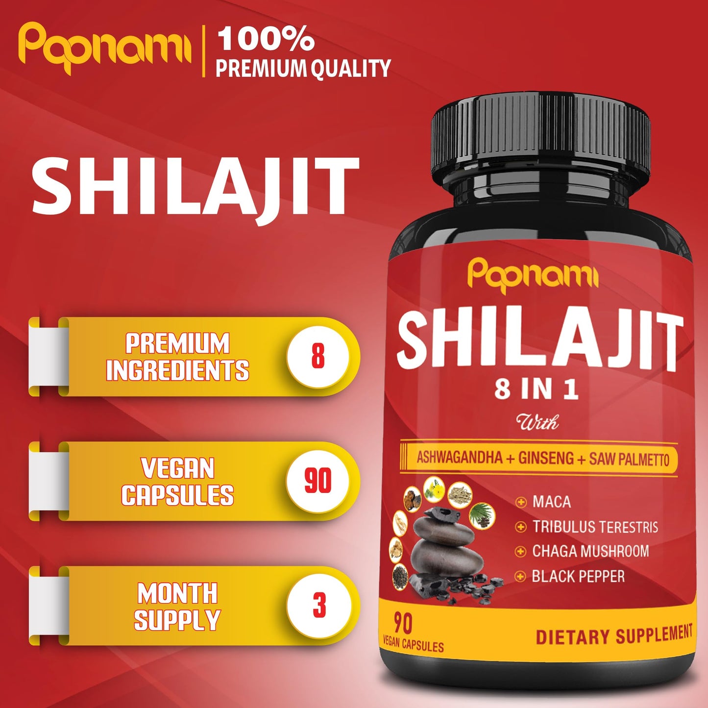 Papnami Shilajit Himalayan Capsules 90 Count