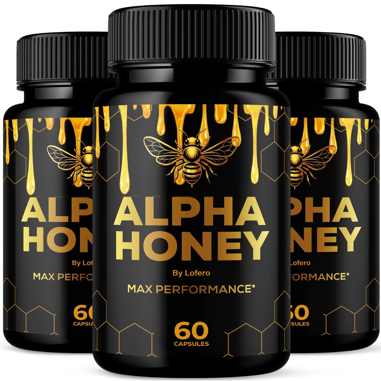 Lofero Alpha Honey Capsules - Advanced Maximum Strength AlphaHoney Performance Supplement for Men, 180 Capsules