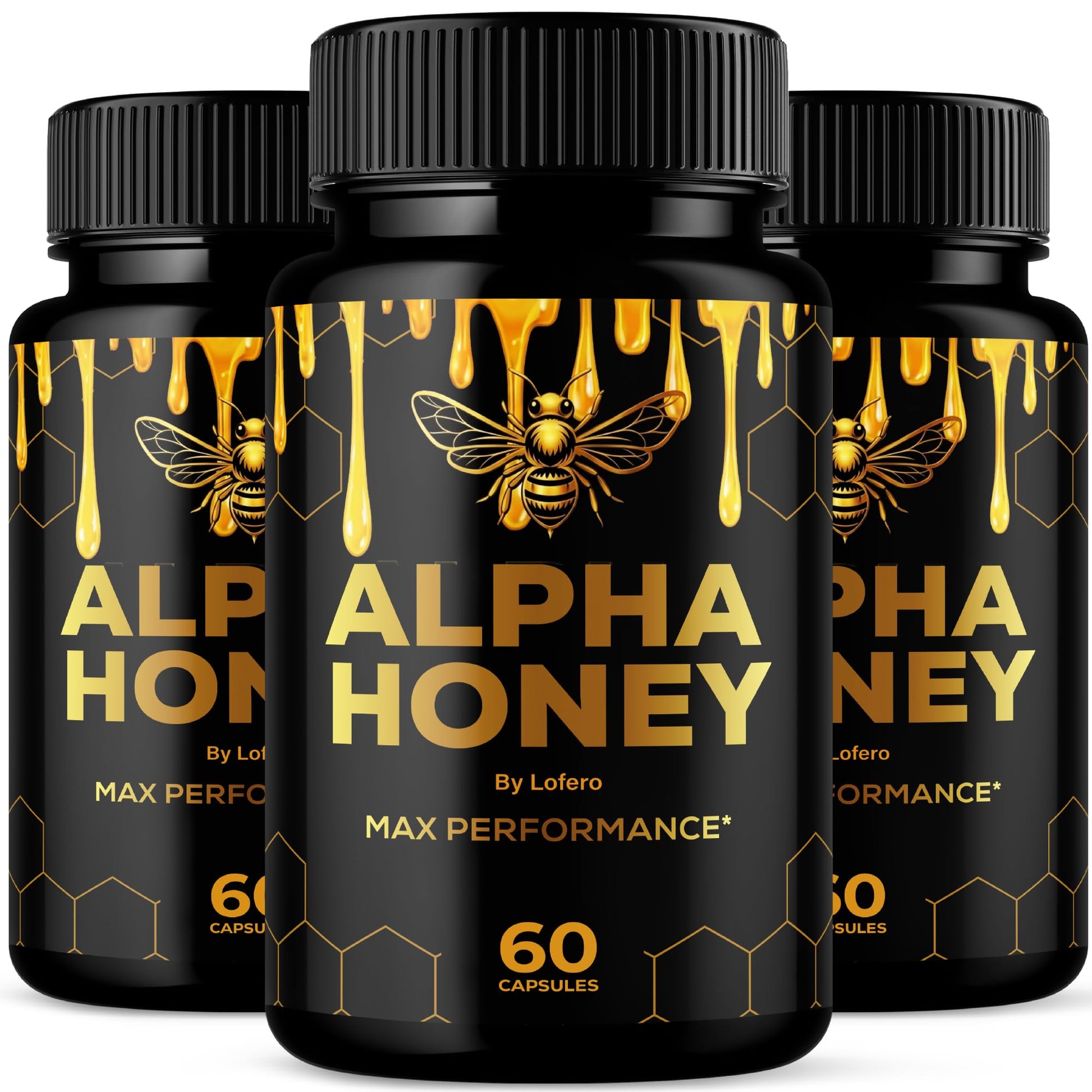 Lofero Alpha Honey Capsules - Advanced Maximum Strength AlphaHoney Performance Supplement for Men, 180 Capsules