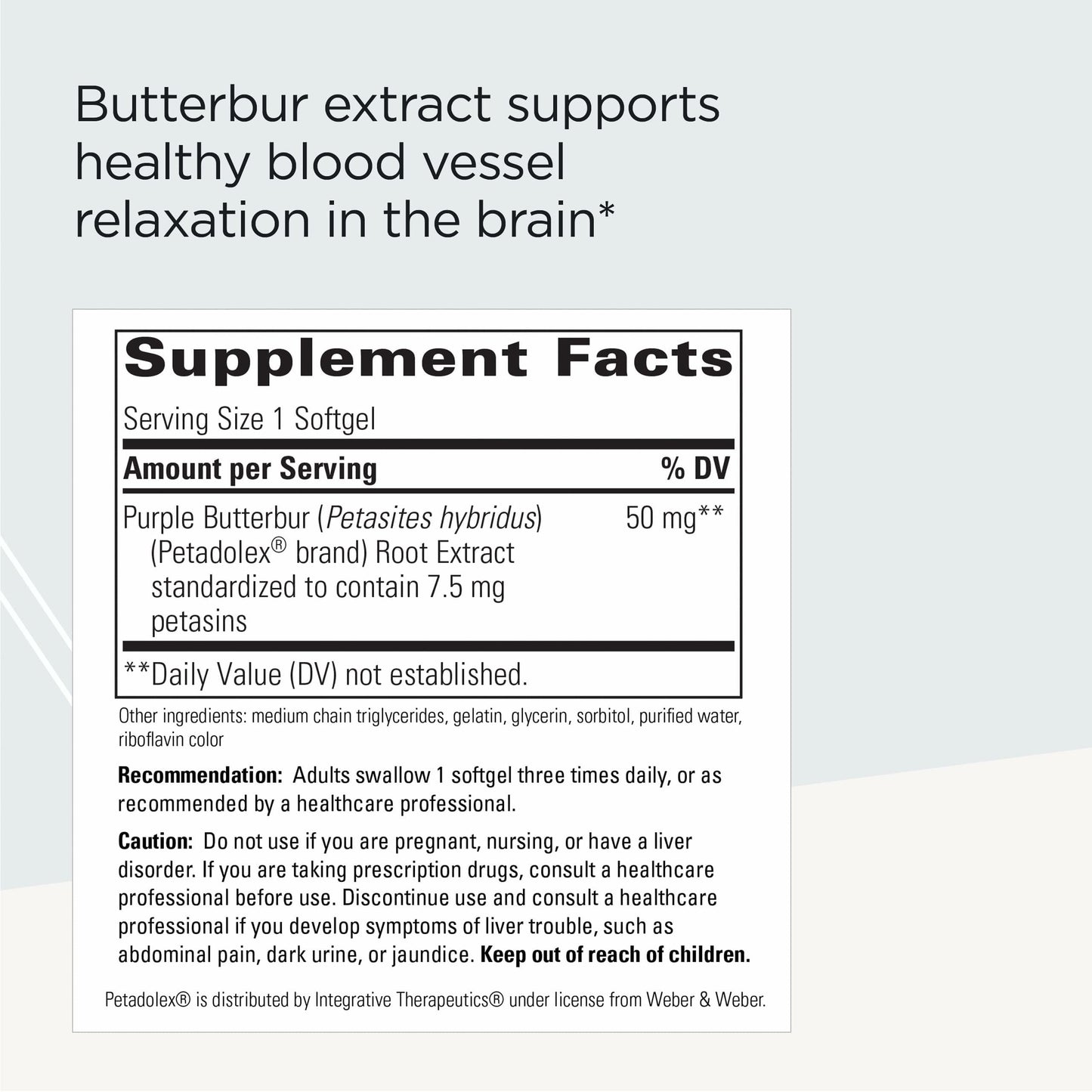 Integrative Therapeutics Petadolex Butterbur Capsule, 60 Count