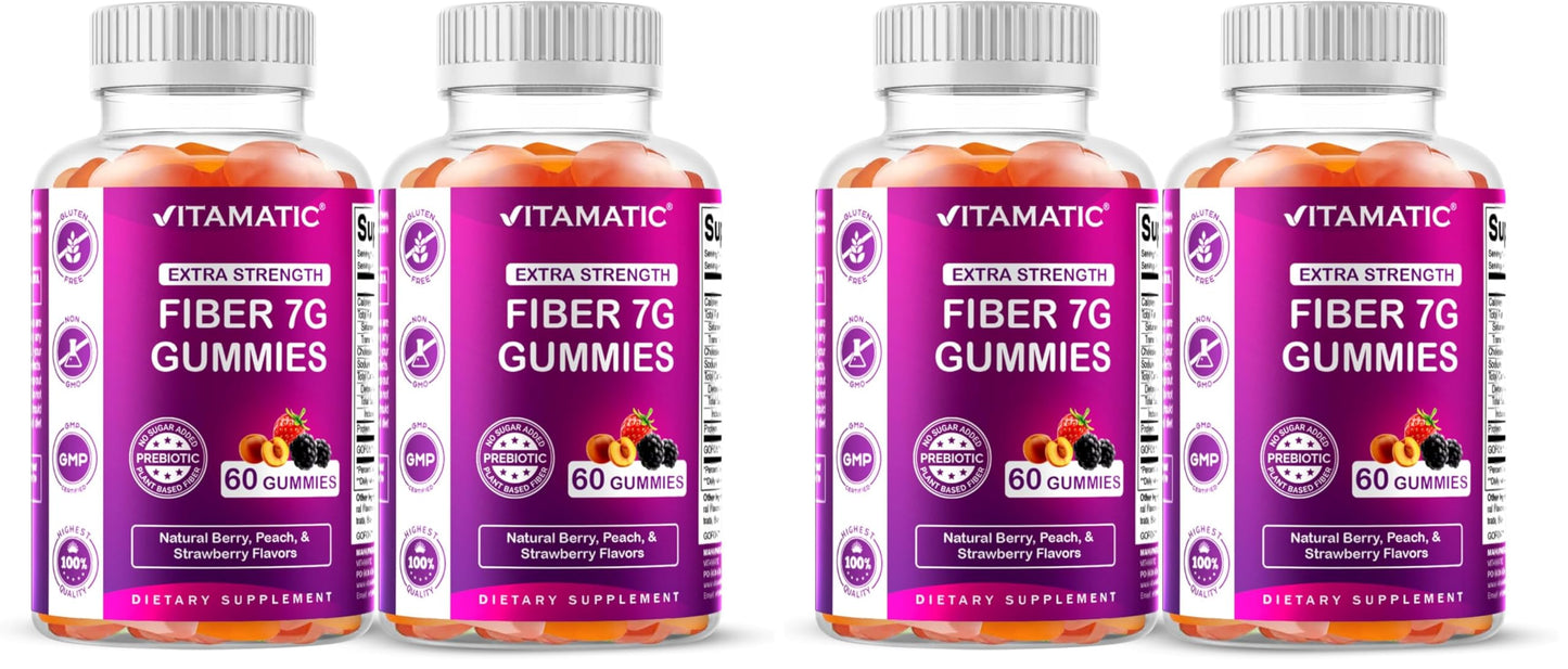 Vitamatic Prebiotic Fiber Gummies for Adults, 240 Gummies