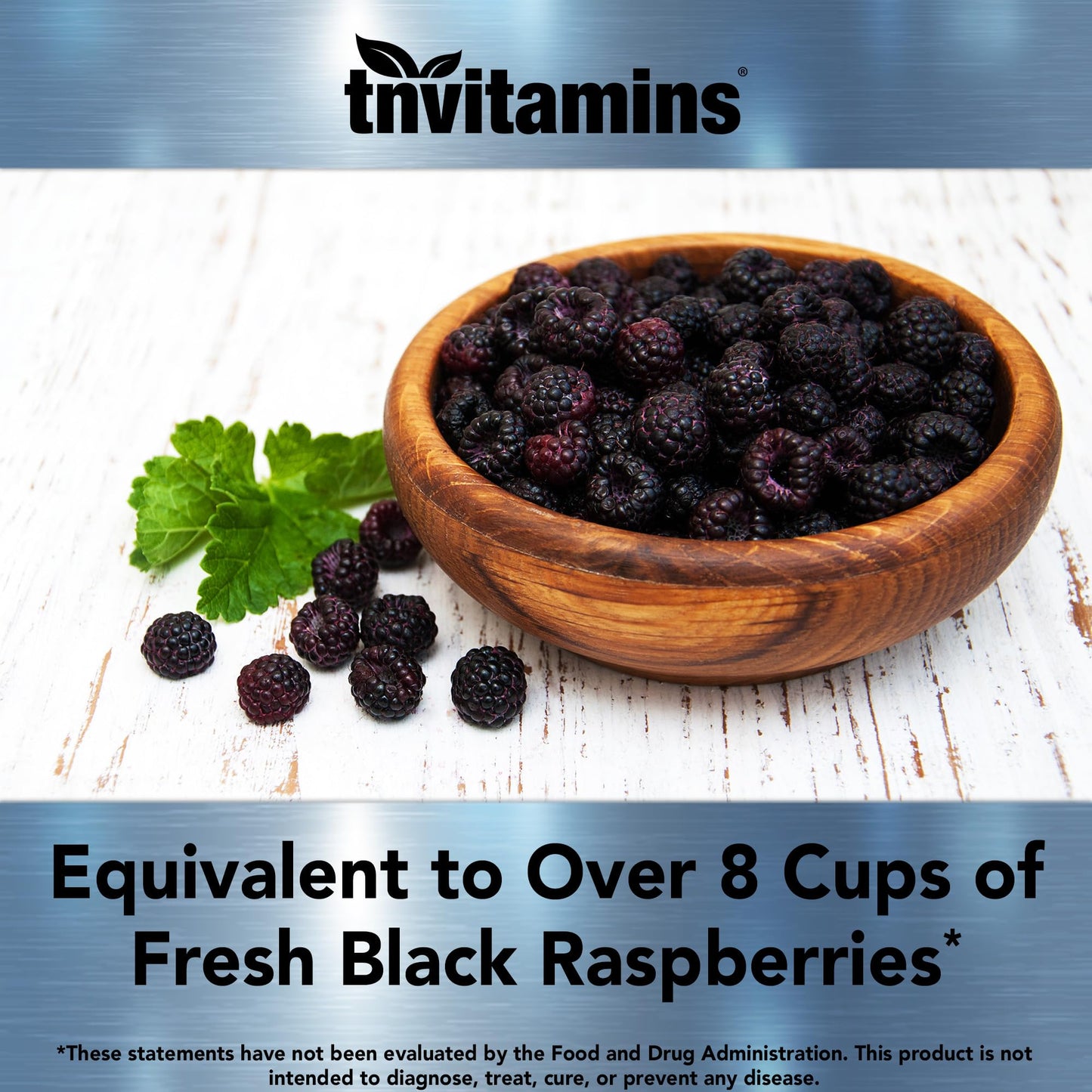 tnvitamins Black Raspberry Capsules 850mg Per Serving, 180 Capsules