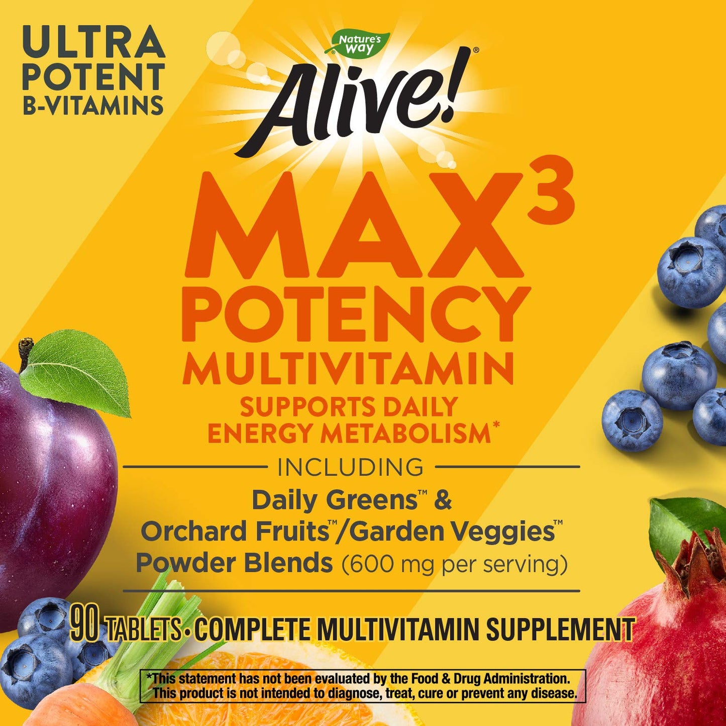 Nature's Way Alive! Max Potency Daily Multivitamin Capsule, 90 Capsules