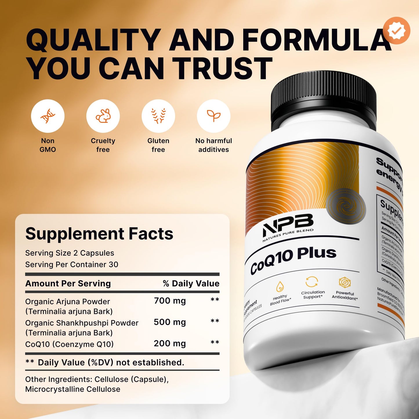 Nature's Pure Blend CoQ10 Plus 60 Capsules