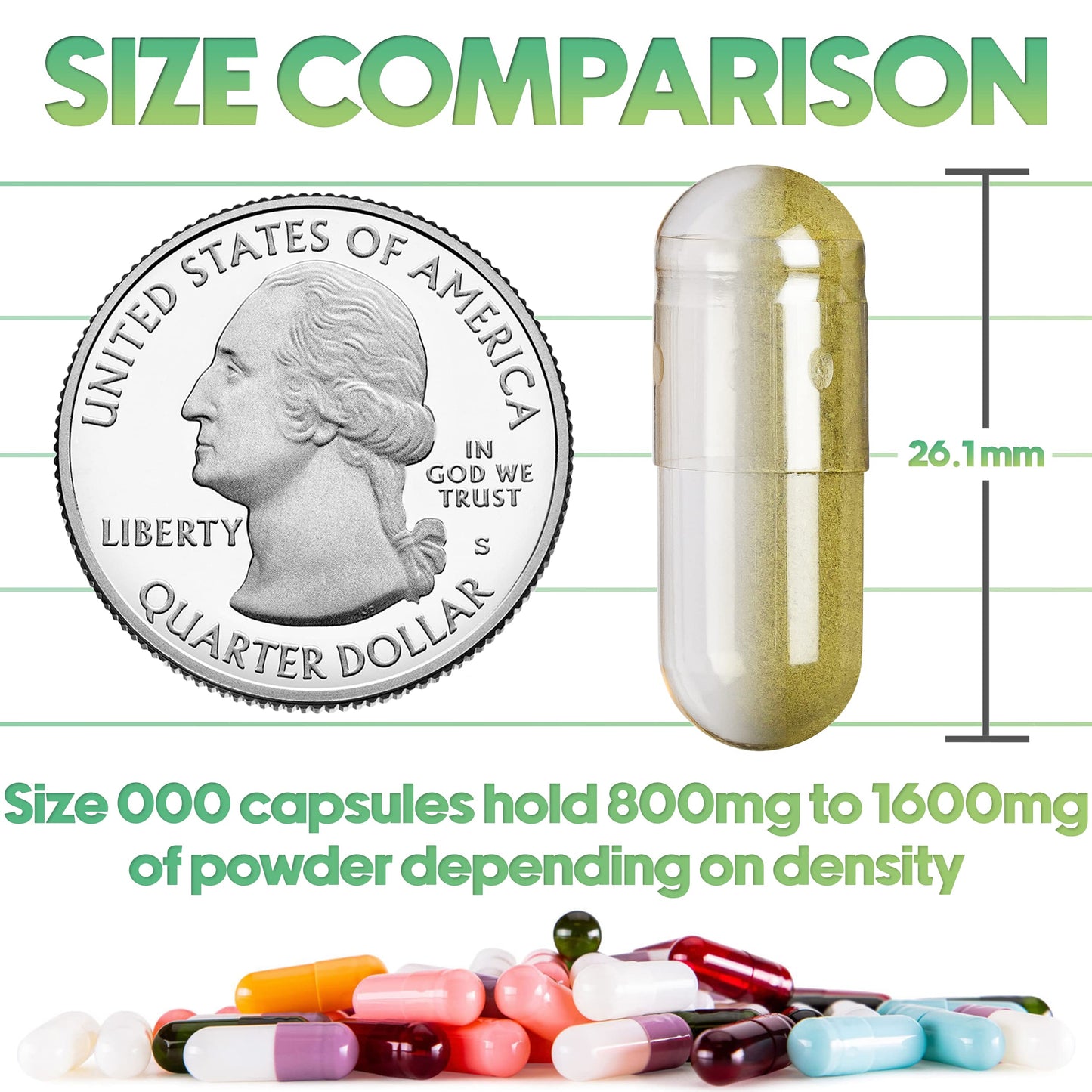 XPRS Nutra Separated Empty Clear Gelatin Capsules, 1000 Count
