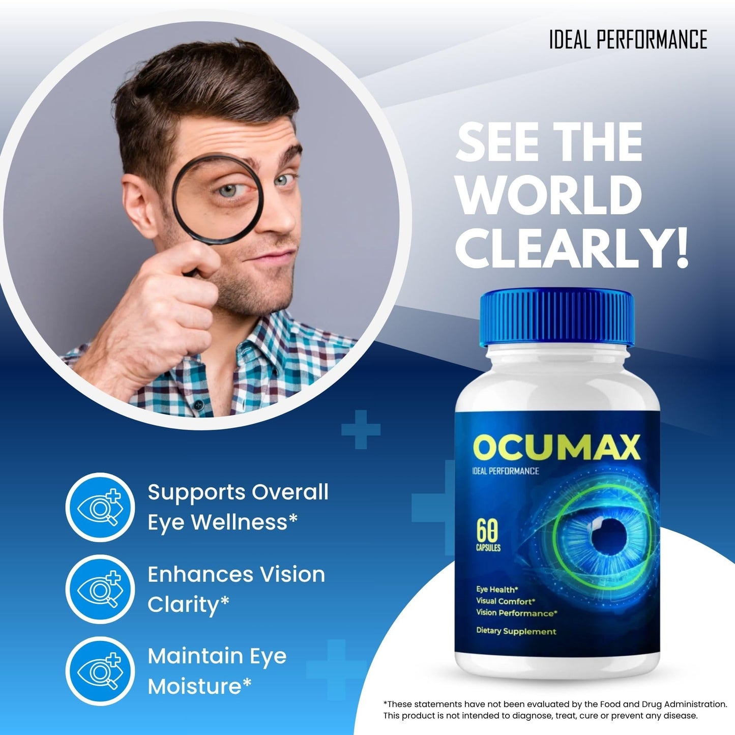 IDEAL PERFORMANCE Ocumax Vision Care Eye, 300 Capsules