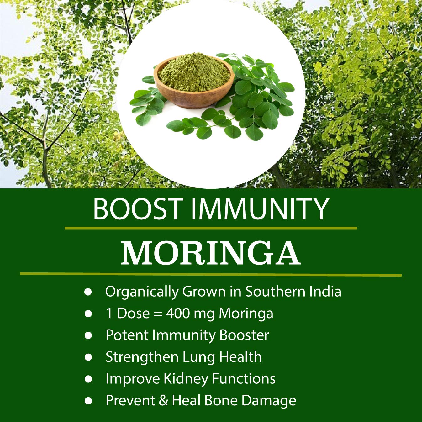 FOLONA Organic Vegan Super Greens Capsules with Ashwagandha - Immune Support with All Natural Whole Food Nutrients, 120 Capsules