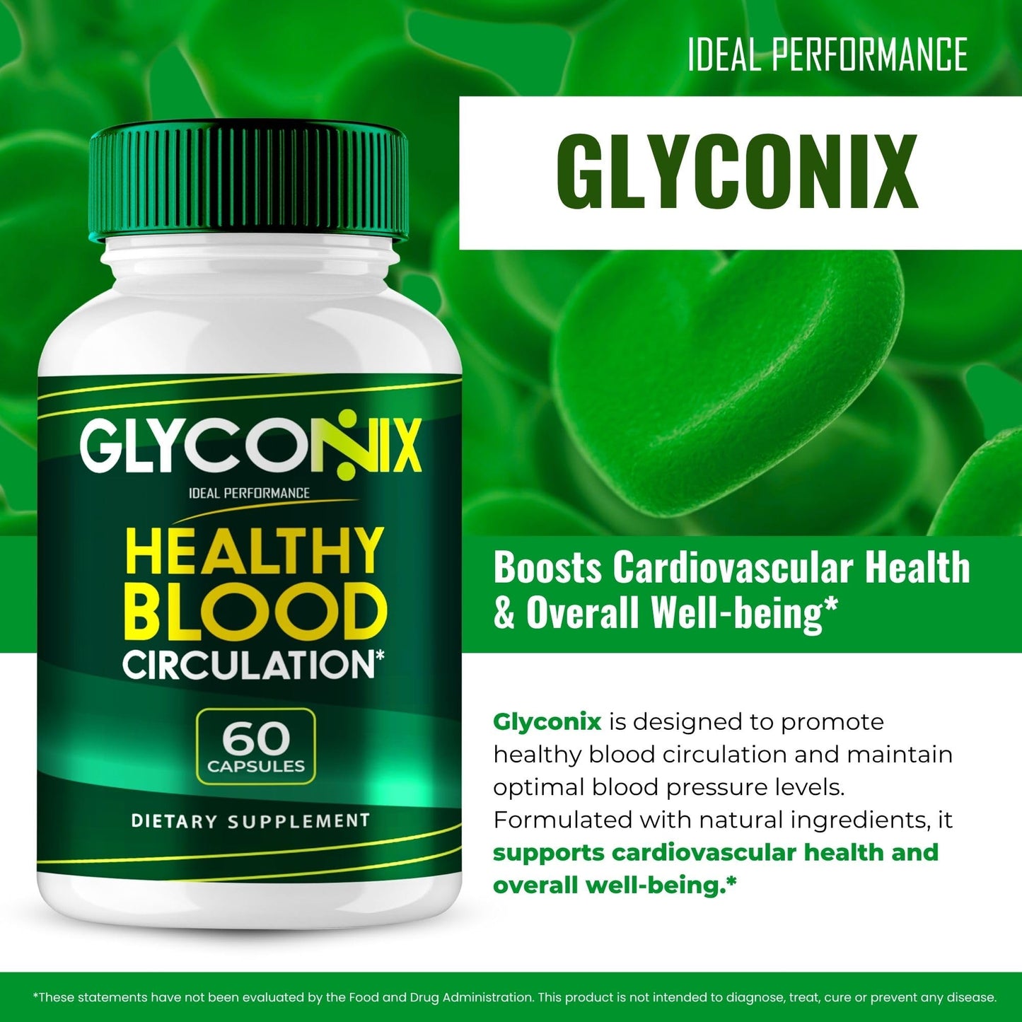 IDEAL PERFORMANCE Glyconix Blood Optimizer Capsules 180 Capsules