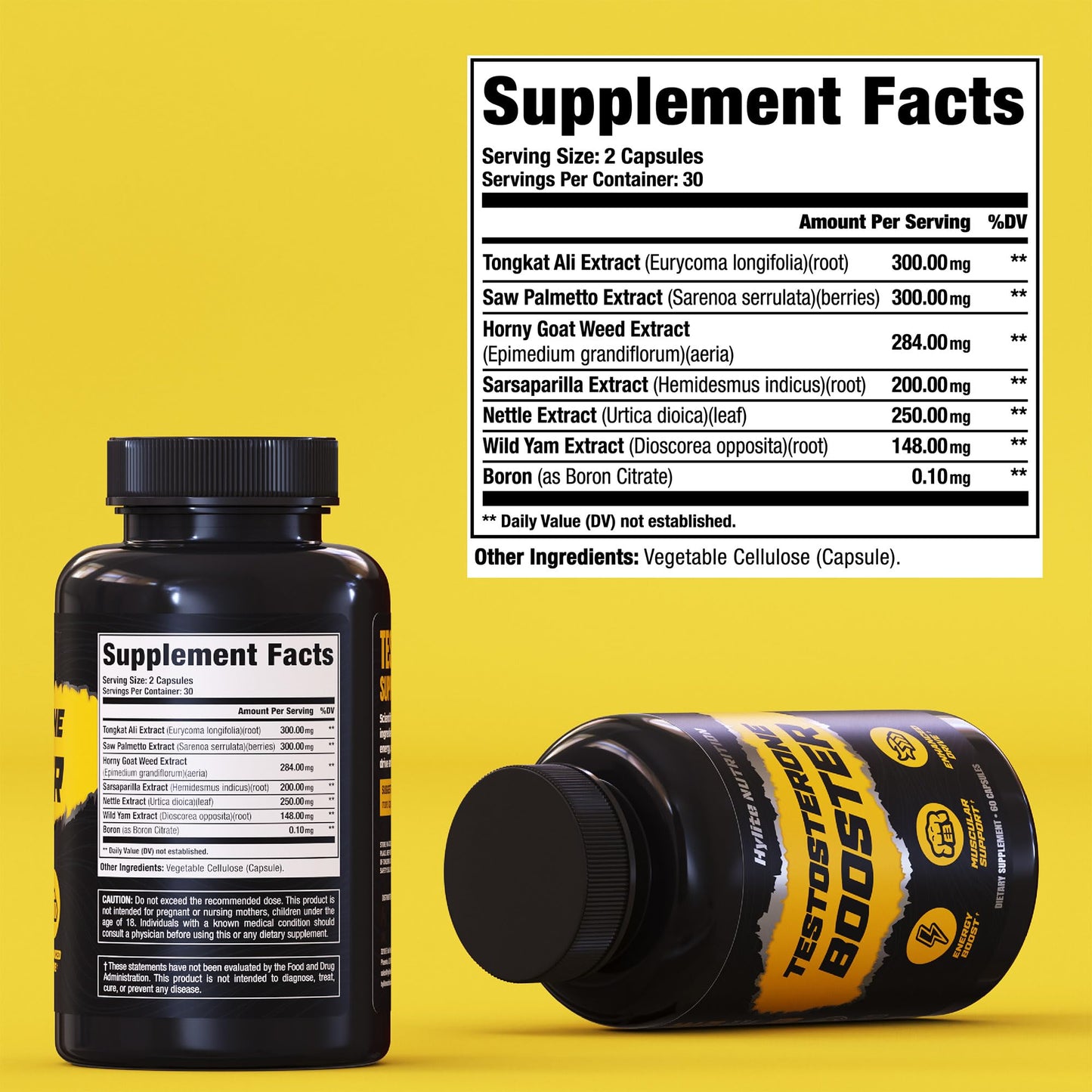 HYLITE NUTRITION Testosterone Booster for Men Capsule 120 Count