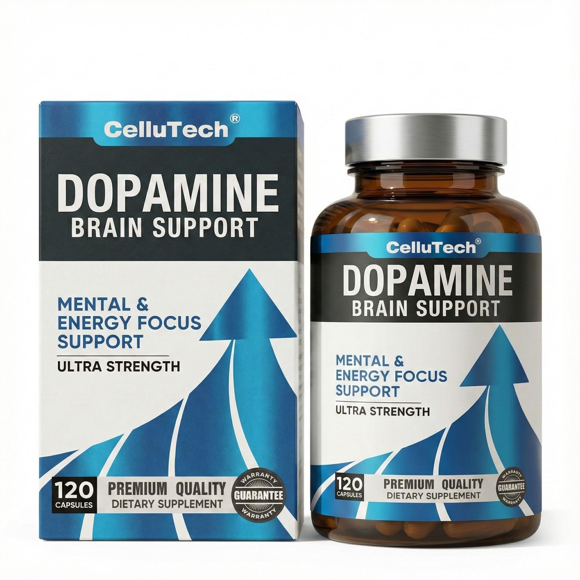 CelluTech L-Tyrosine Dopamine Brain Food Supplement Capsules 120