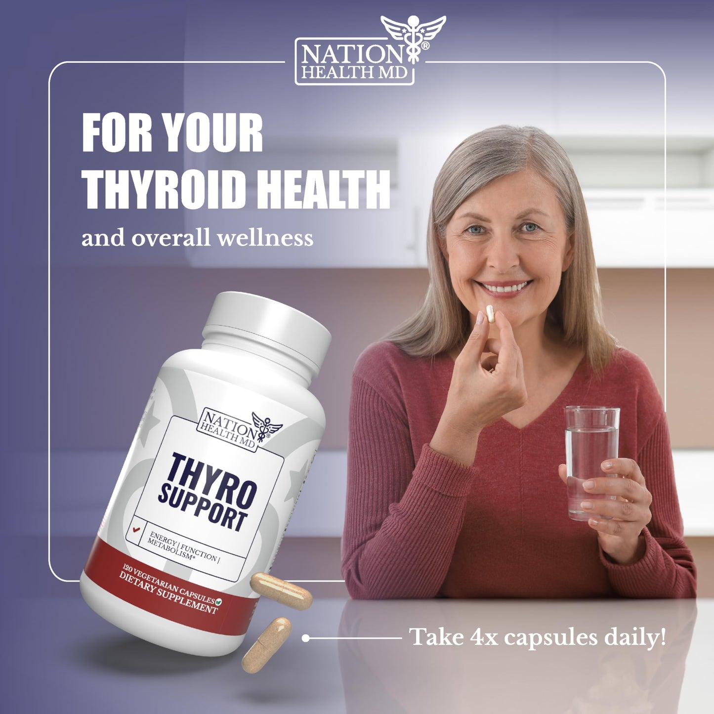 NATION HEALTH MD Thyro Support Capsule 120