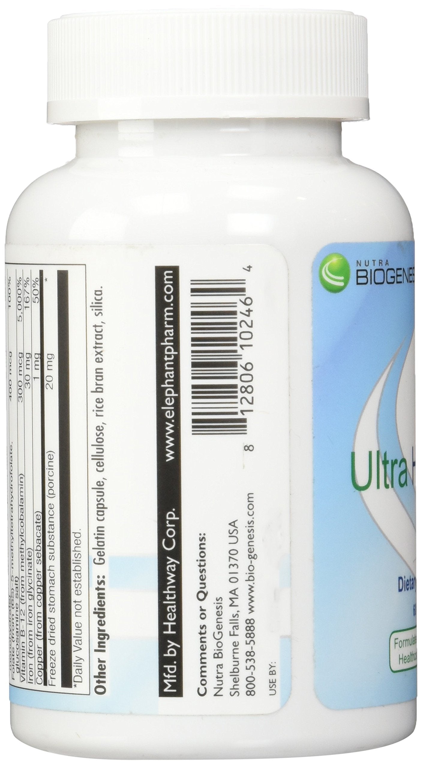 Nutra BioGenesis Ultra Hematinic, 60 Capsules